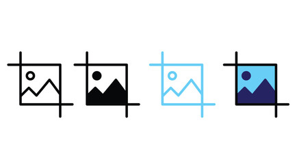 Crop tool icon symbol vector eps10.