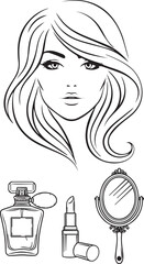 girl with a bottle of perfume