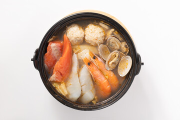海鮮鍋（えび　鱈　鮭　あさり　つみれ）