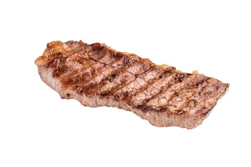 BBQ Grilled Tri tip steaks, marbled beef meat isolated on white background