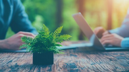 Share Two coworkers collaborating on a shared business project.