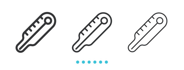 Thermometer Icon. Thin line icon vector