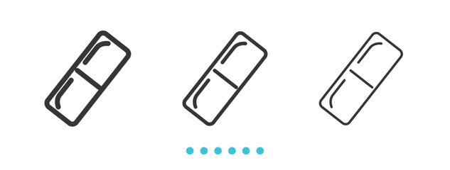 Pills Icon. Thin line icon vector