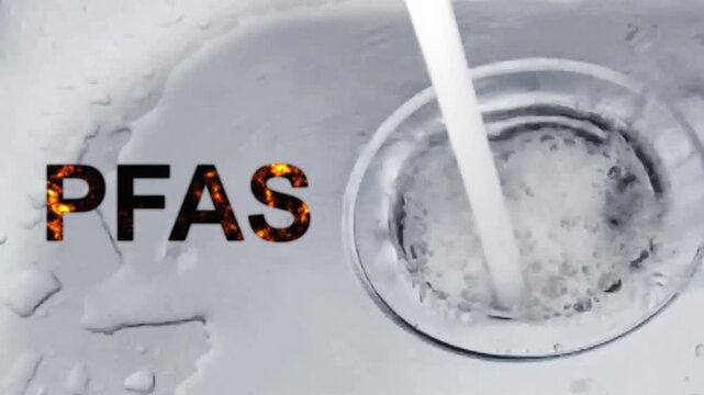 pfas sign on white background	