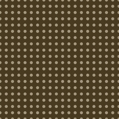 Seamless vector featuring khaki polka dots over dark brown. Clean and neutral, ideal for branding, print, and digital projects. © lara