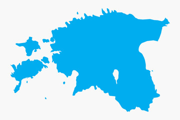 Obraz premium Vector graphic artwork suitable for print and web containing flat detailed map of ESTONIA