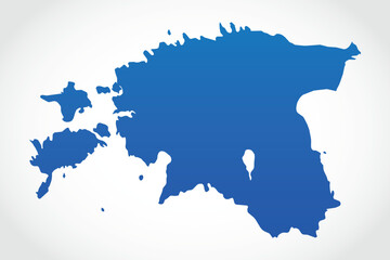 Obraz premium Vector graphic artwork suitable for print and web containing flat detailed map of ESTONIA