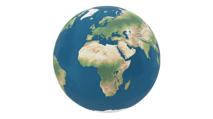 Fototapeta premium Vibrant Earth globe showcasing continents, oceans, and landmasses from space