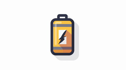 Stylized battery icon with a bold lightning bolt signifying power