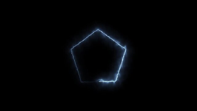 abstrack neon polygone animation