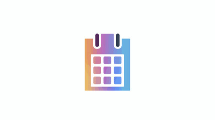 Colorful, textured calendar icon with a gradient of warm to cool tones