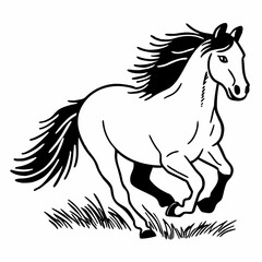 Obraz premium Bay stallion run gallop isolated on white