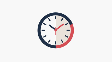 Minimalist circular clock face with segmented dial indicating time