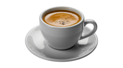 Steaming espresso cup with rich crema, perfect morning energy boost