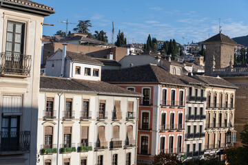 Obraz premium Typical architecture and narrow streets of Granada, Spain