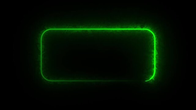 Glowing neon fire frame on black, webcam border facecam overlay.