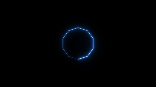 neon polygone animation icon..