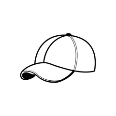 baseball cap icon on transparent background.