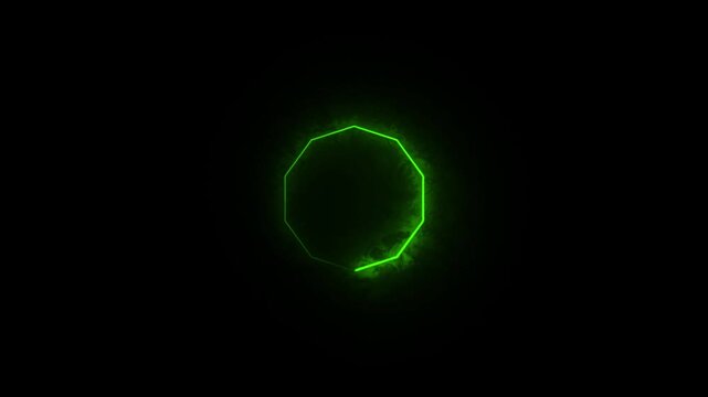 neon polygone animation icon.