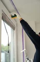 Painting Window Trim with Mini Roller