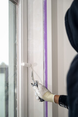 Painting Window Trim with Mini Roller