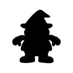 Silhouette of a garden-gnome