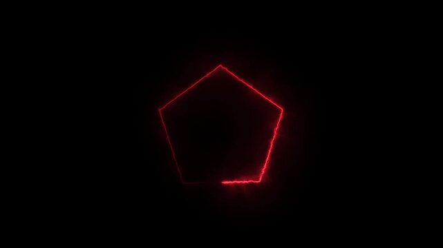 abstrack neon polygone animation.