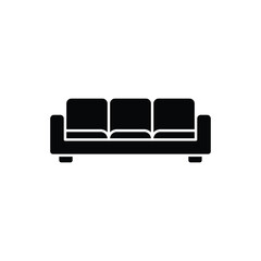 Sofa Solid Vector Icon for Interior Furniture and Home Design