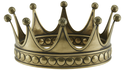 Elegant antique gold crown symbolizes power, royalty, and achievement