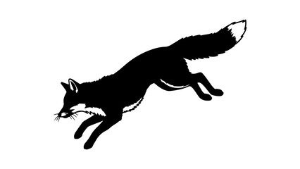 Leaping fox with transparent background