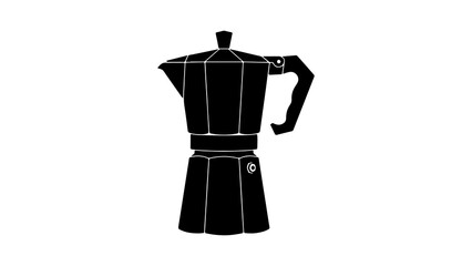 Moka pot with transparent background