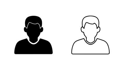 Man icon set with transparent background