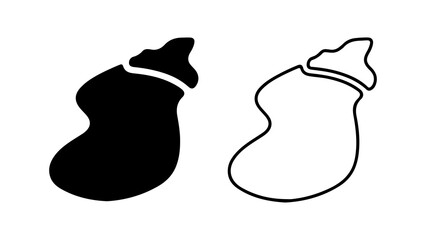 Bottle outline with transparent background