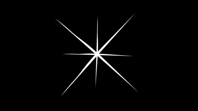 black star on black background