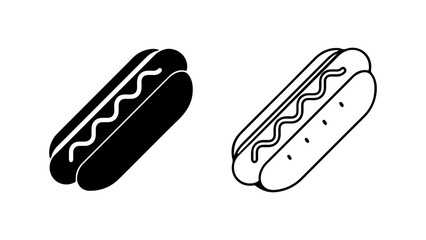 Hot dog icon with transparent background