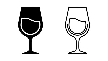 Wine glasses with liquid with transparent background