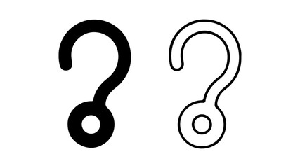 Question mark symbol with transparent background