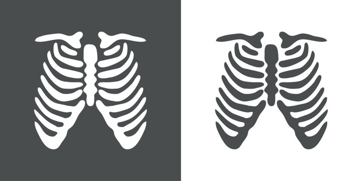 Silueta anat&oacute;mica de caja tor&aacute;cica humana