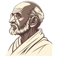Mahatma Gandhi ji vector pic
