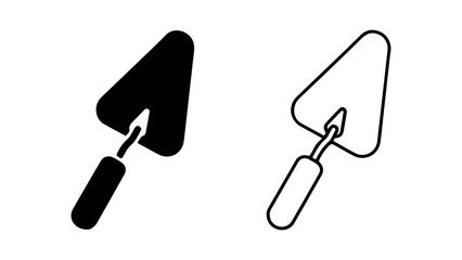 Trowel tool with transparent background