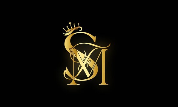 Gold SMF logo with crown