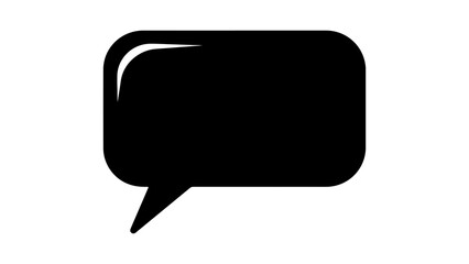 Naklejka premium Black speech bubble with transparent background
