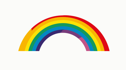 A multicolored arc resembling a rainbow, displayed on a white background