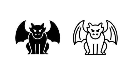 Obraz premium Mythical gargoyle creature with transparent background