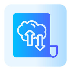 back up gradient icon