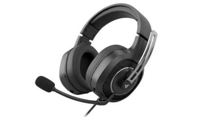 3d icon of gaming headset isolated on transparent background, a professional audio device for immersive gaming experience