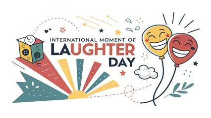 Colorful illustration of International Moment of Laughter Day