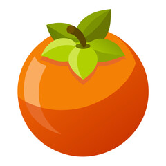 persimmon illustration of an orange