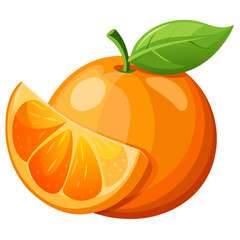 orange fruit isolated on white