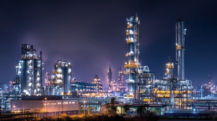 Fototapeta premium Oil refineries and chemical plants in industrial areas